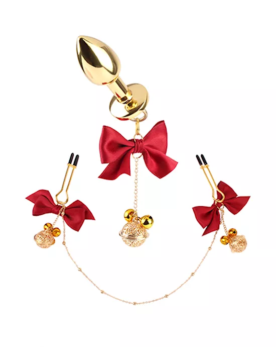 Sexy Temptress Nipple Clamp And Plug Kit