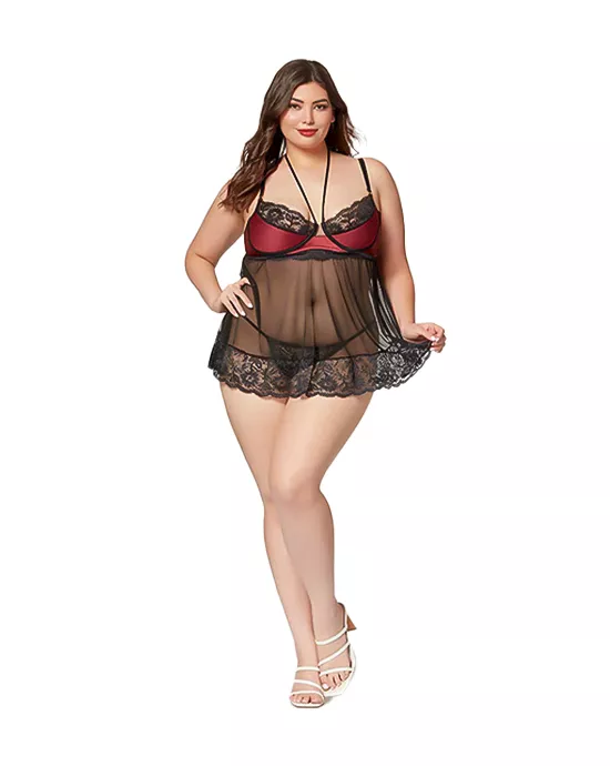 The Romantic Two Piece Babydoll Set