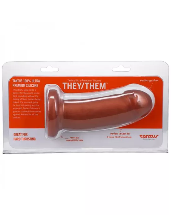 Tantus They/them Dildo Soft Copper