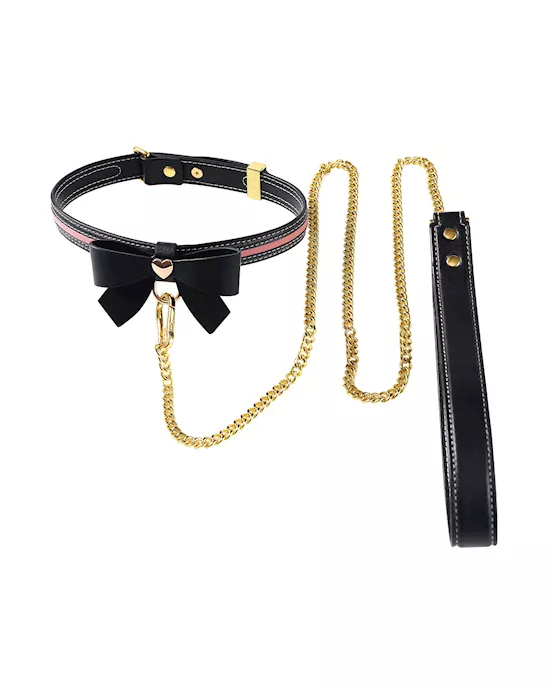 Sevanda Love Heart Butterfly Leash & Collar Set