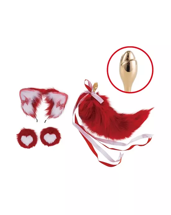 SEVANDA Red Vixen Set with Rose-Shaped Plug