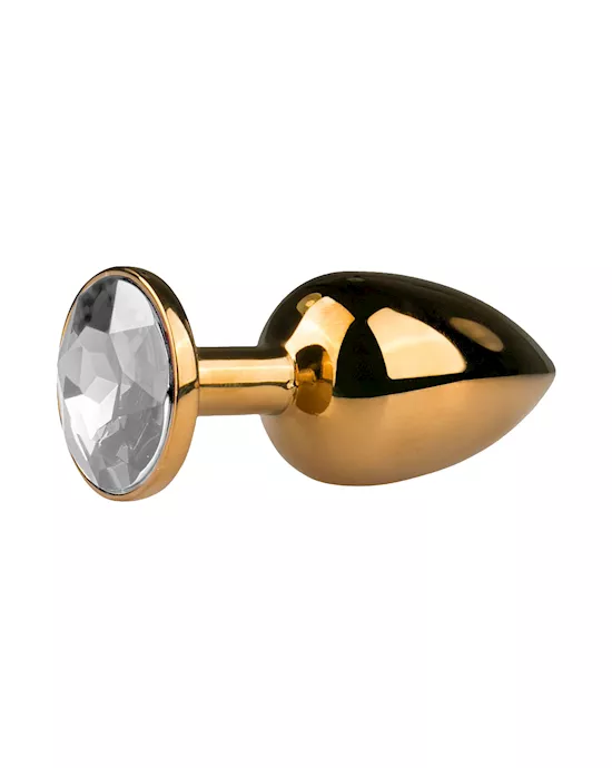 Easytoys Small Jewelled With Gold Finish Butt Plug