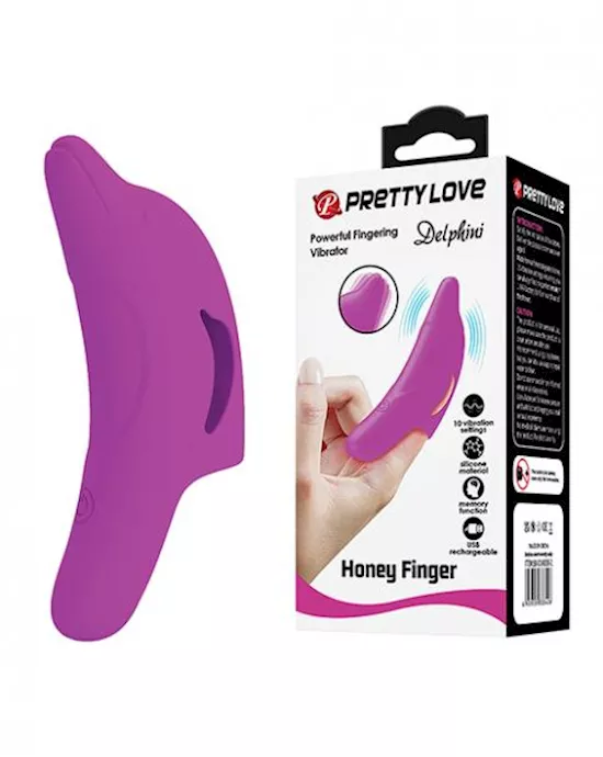 Pretty Love Delphini Dolphin Honey Finger Vibe