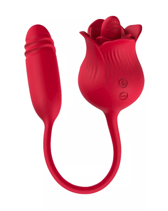 Amore Frisky Flower with Thrusting Tail Licking Rose Suction Vibe