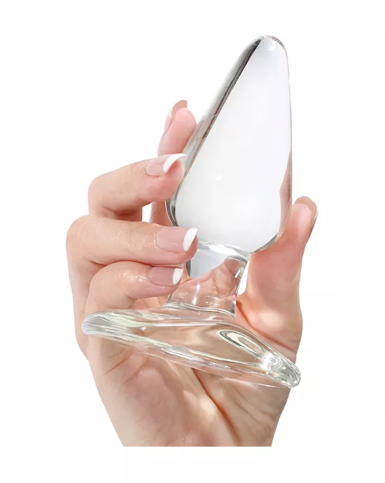 Lucent Flat Base Glass Butt Plug