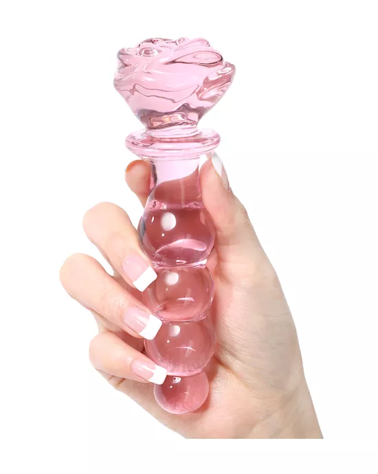 Lucent Beaded Rose Glass Massager