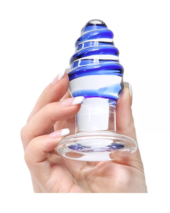 Lucent Swirling Glass Butt Plug
