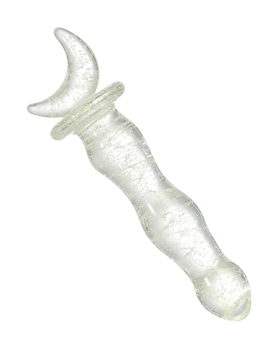 Lucent Glow In The Dark Crescent Glass Massager