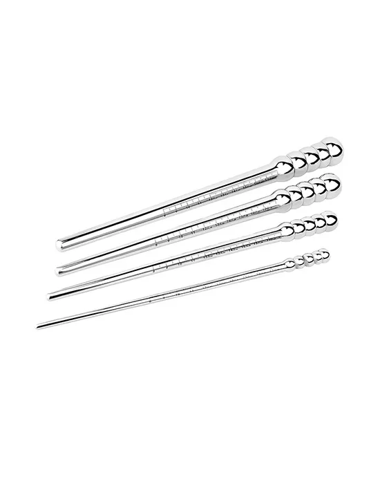 Smooth Stainless Steel Urethral Sounding Rod Set