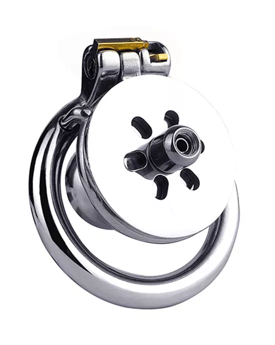 Button Key Locked Inverted Chastity Cage