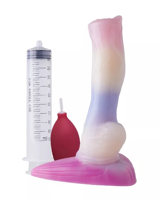 Wild Rebellious Canine Knotted Squirting Fantasy Dildo