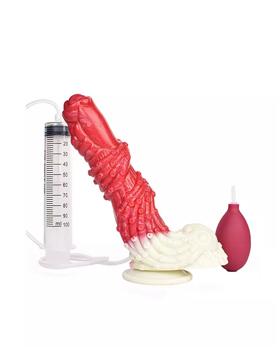 Wild Greedy Octopus Squirting Fantasy Dildo with Balls