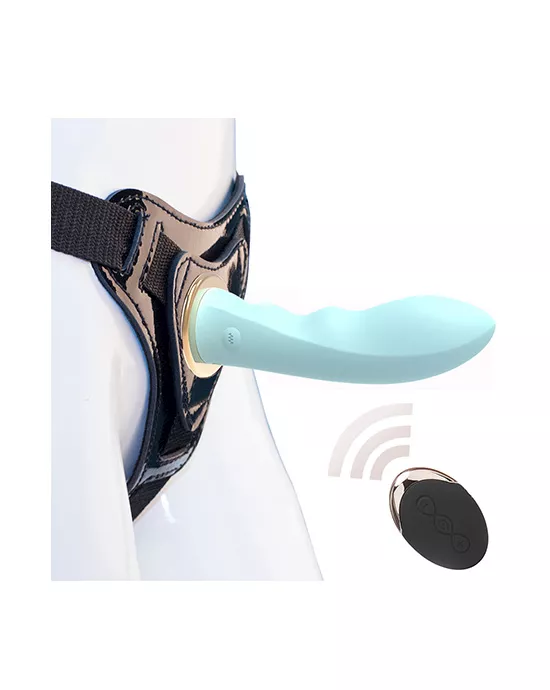 Slimline Feast On Me Remote Controlled Vibrating Strap-On