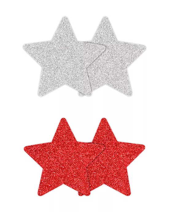 Pretty Pasties Glitter Stars 2 Pair
