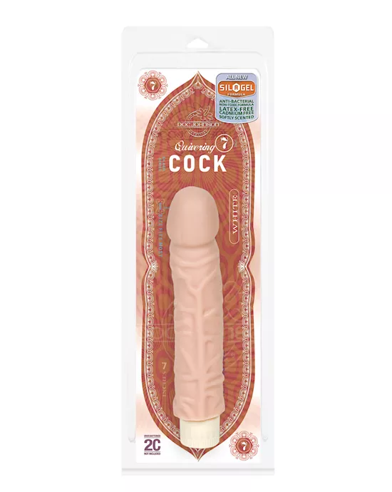 Quivering 8" Cock Vibe - White