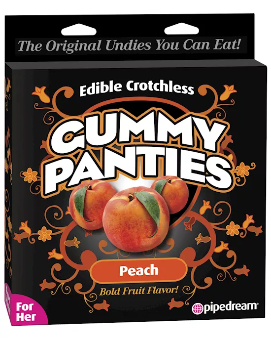 Edible Crotchless Gummy Panty - Peach