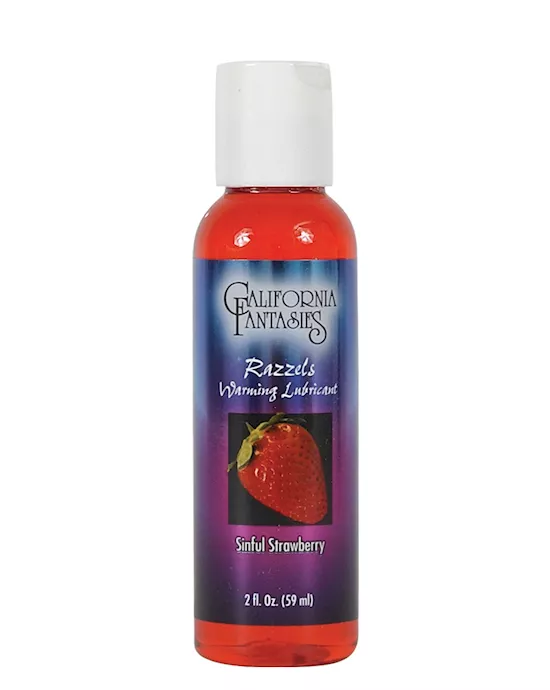 Razzels Warming Lubricant - 2 oz Sinful Strawberry