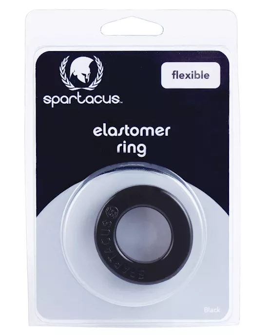 Spartacus Elastomer Cock Ring - Metro Black