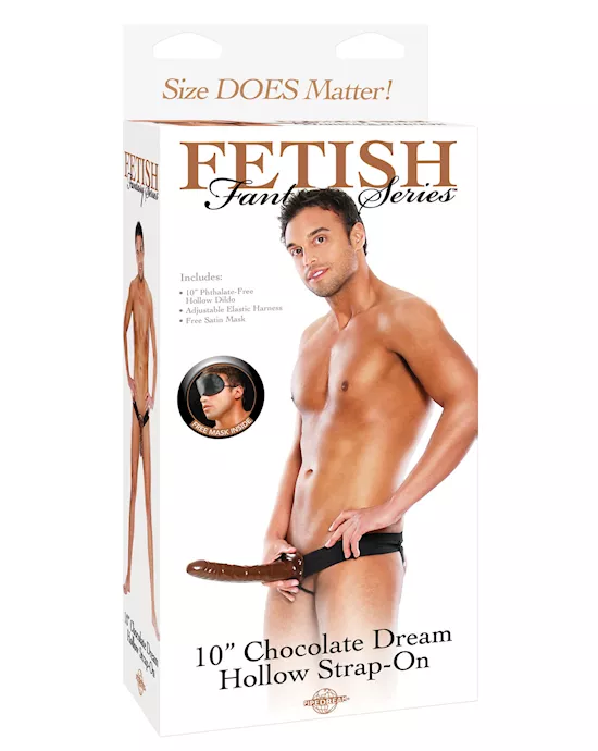 Fetish Fantasy Series 10" Chocolate Dream Hollow Strap On