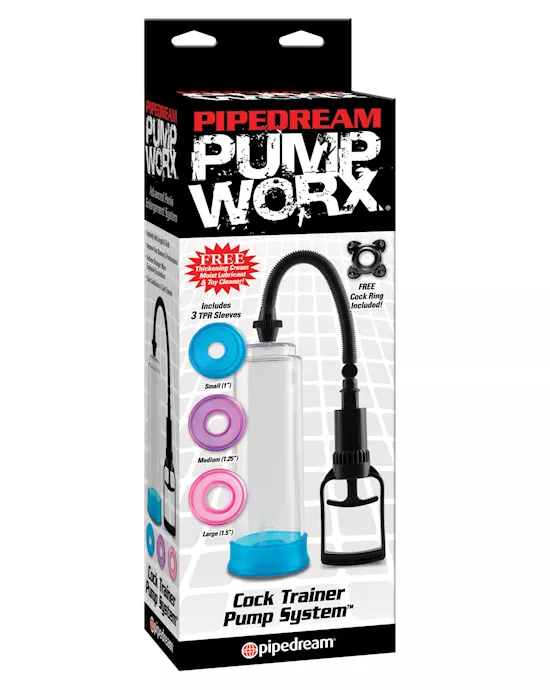 Pump Worx Cock Trainer Pump System w/3 TPR Sleeves