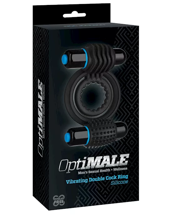 OptiMale Vibrating Double C Ring - Black