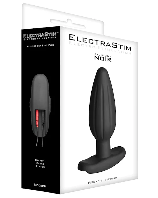 ElectraStim Silicone Noir Rocker Butt Plug - Medium
