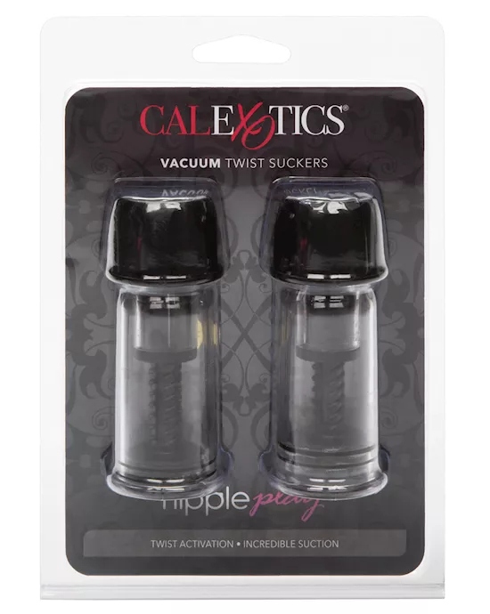 Nipple Play Vacuum Twist Suckers - Black