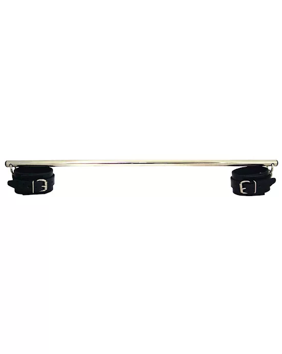 Rouge Leather Leg Spreader Bar w/ Black Cuffs