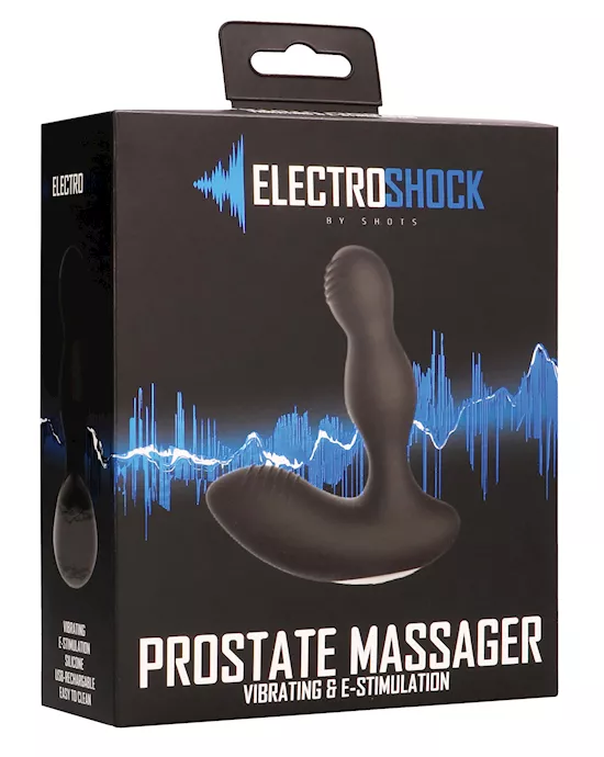 Shots Electroshock E-Stimulation Vibrating Prostate Massager - Black