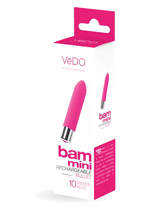 VeDO Bam Mini Rechargeable Bullet Vibe - Foxy Pink
