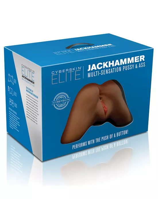 CyberSkin Elite Jackhammer Pussy & Ass - Dark