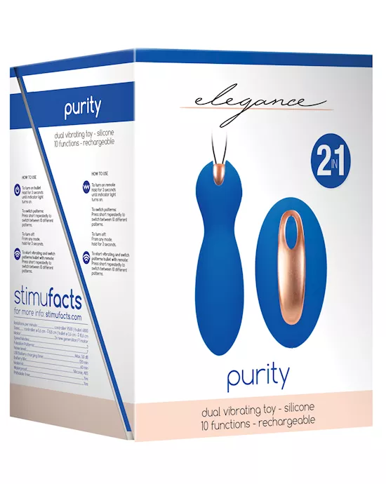 Shots Elegance Dual Vibrating Bullet & Remote - Blue