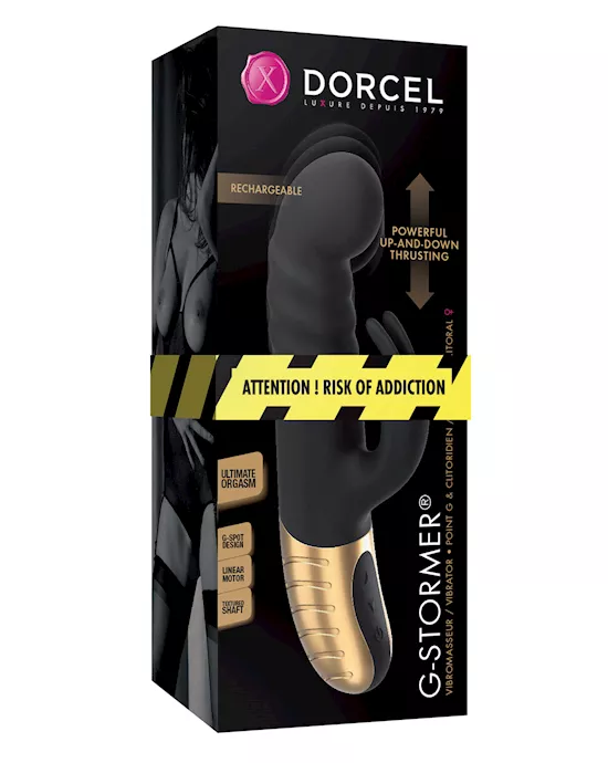 Dorcel G-Stormer Thrusting G Spot Rabbit - Black/Gold