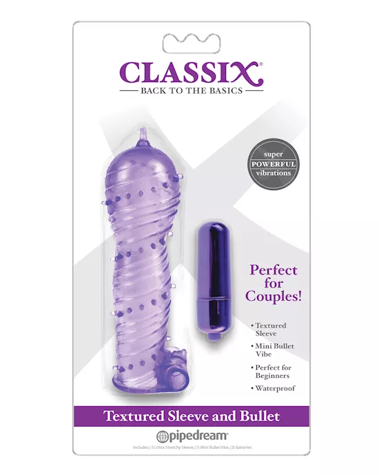 Classix Textured Sleeve & Bullet - Purple
