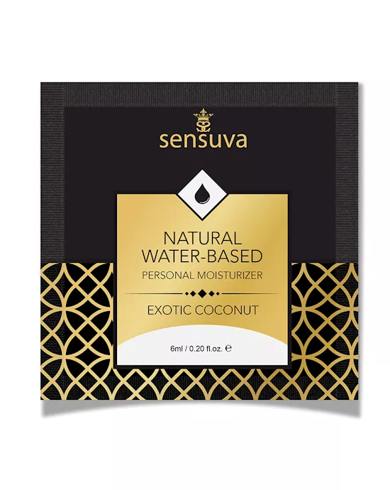 Sensuva Natural Water Based Personal Moisturizer Single Use Packet - 6 ml Exotic Coconut