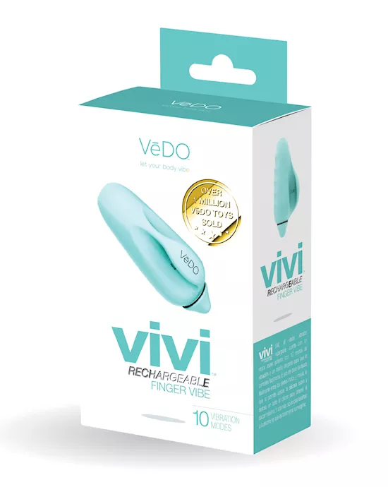 VeDO VIVI Rechargeable Finger Vibe - Tease Me Turquoise