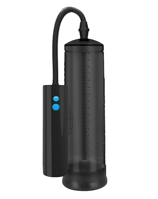 Shots Pumped Rechargeable Extreme Power Pump w/Free Silicone Cock Ring - Black