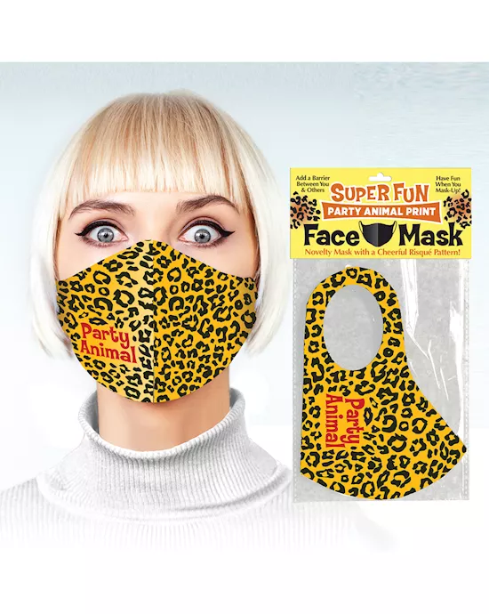 Super Fun Party Animal Print Mask