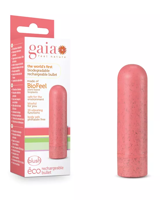 Blush Gaia Eco Rechargeable Bullet - Coral