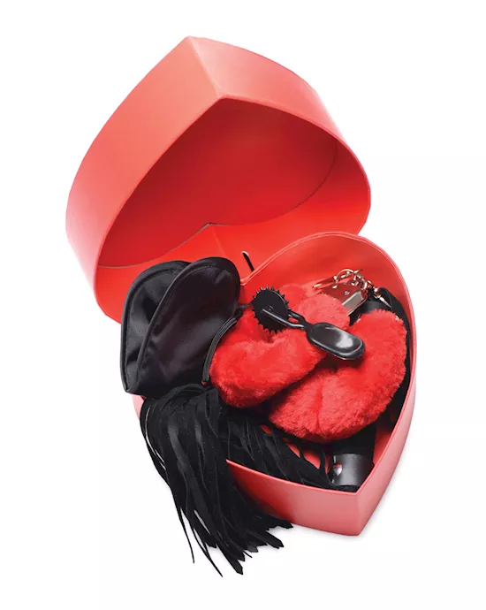 Frisky Passion Fetish Kit w/Heart Gift Box - Red