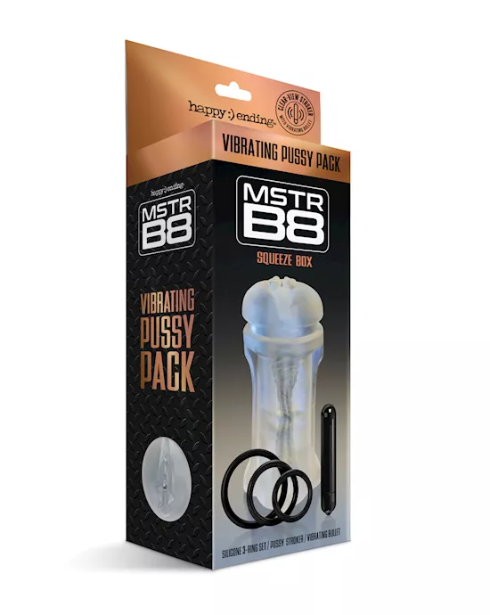 MSTR B8 Squeeze Vibrating Pussy Pack - Kit of 5 Clear