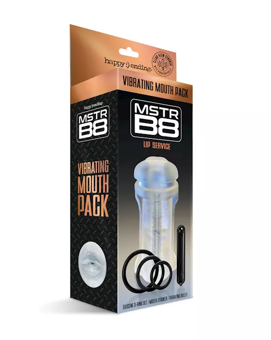 MSTR B8 Lip Service Vibrating Mouth Pack - Kit of 5 Clear