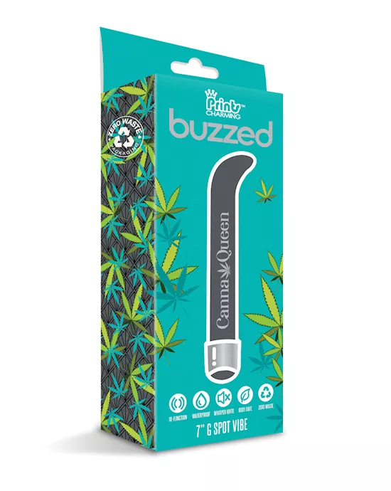 Buzzed 7" G-Spot Vibe  - Canna Queen Black