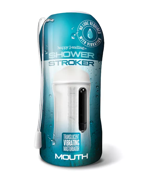 Shower Stroker Vibrating Ass - Clear