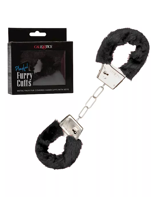 Playful Furry Cuffs - Black
