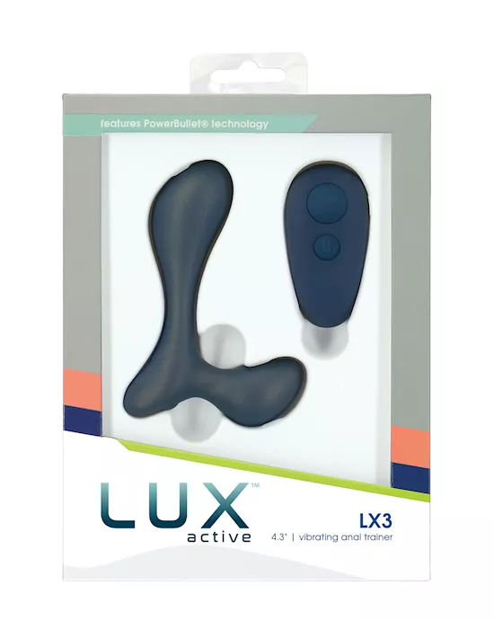 Lux Active LX3 4.3" Vibrating Anal Trainer - Dark Blue