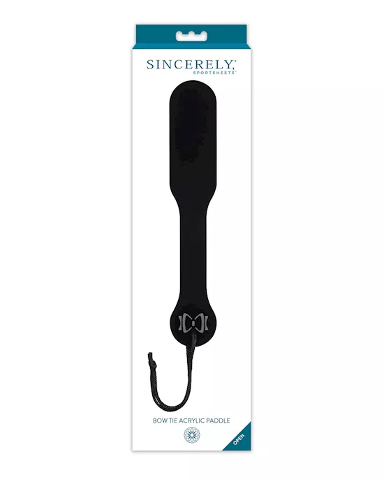 Sincerely Bow Tie Acrylic Paddle