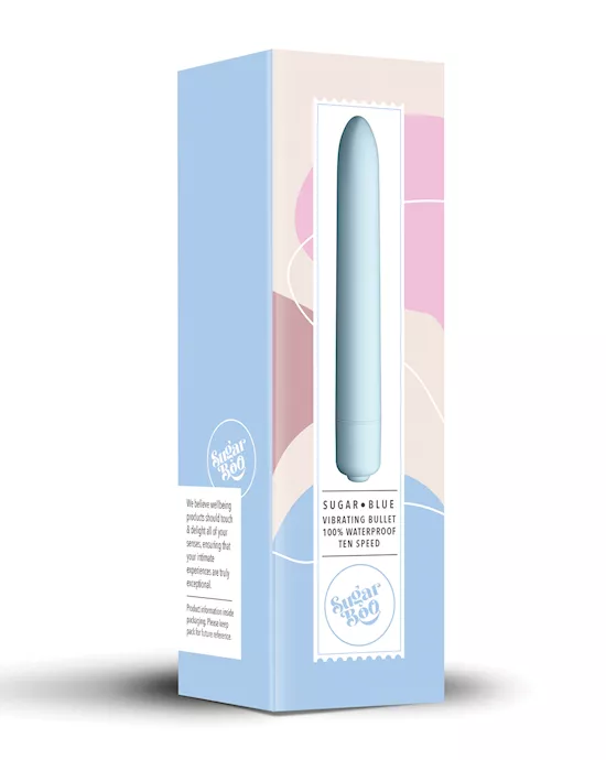 SugarBoo Sugar Blue Vibrating Bullet - Blue