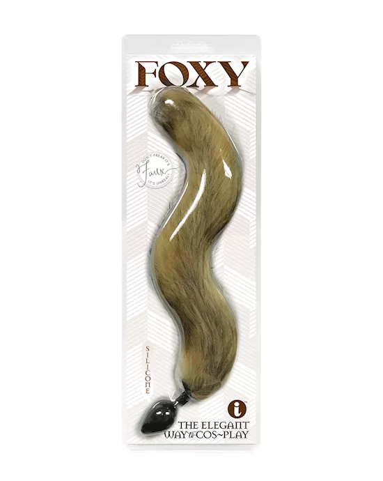 Foxy Fox Tail Silicone Butt Plug - Gold