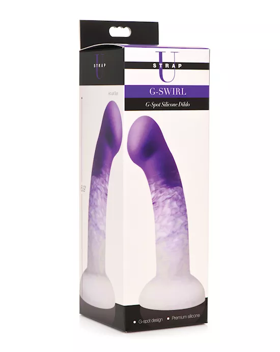 Strap U G Swirl G Spot Silicone Dildo - Purple